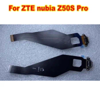 Original For ZTE nubia Z50S Pro USB Plug Charging Port Board Fast Charge Flex Cable Subboard Phone Plate