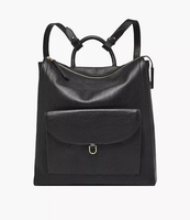 Fossil Parker Leather Backpack Tas Wanita Black ZB1836-001