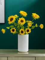 收獲小屋北歐式向日葵仿真花假花客廳插花花藝花瓶擺件家居裝飾品
