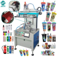 Products subject to negotiationSemi automatic cup screen printing machine manual plastic cups print high speed bottle tube mug