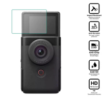 Hard Tempered Glass Protector Full Cover For Canon Powershot V10 Vlog Camera LCD Display Screen Protective HD Film Accessories