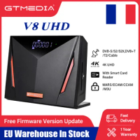 GTMEDIA V8 UHD 4K UHD TDT TV Box DVB-S/S2/S2X+T/T2+ISDB-T+Cable(J83.A/C)+ATSC-C(J83.B),Satellite Receiver With Smart Card Reader