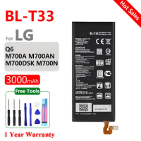 Genuine 3000mAh BL-T33 Battery For LG Q6 M700A M700AN M700DSK M700N BL T33 High quality Mobile Phone Batteries+Free Tools