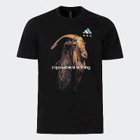Adidas M Goat Tee IW3613 男 短袖 上衣 T恤 亞洲版 山羊印花 運動 足球 休閒 棉質 黑