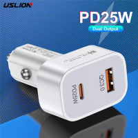 25W USB PD Car Charger Quick Charge QC3.0 PD3.0 SCP AFC PD Fast Charger 5A USB Type C Car Charging For iPhone 14 Samsung Xiaomi