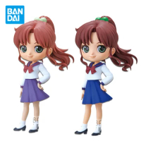 Bandai Genuine Anime Sailor Moon Qposket Kino Sailor Jupiter Makoto School Uniform Action Figures Model Ornaments Toys Kids Gift