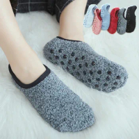 1 pair New fashion Harajuku Floor warm women's thickened hosiery cover plush shoes and socks indoor Yoga carpet home dance socks