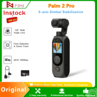 FIMI Palm 2 Pro 3-Axis Stabilized Handheld Camera 4K 30fps 160 Minute Noise Reduction Mic128° Wide Angle Original Pocket Gimbal