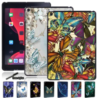 Hard Shell Back Case for Apple IPad 8th 9th Gen/iPad 5th/6th/7th Gen/iPad 2 3 4/Mini 1/2/3/4/5 Anti-fall Butterfly Tablet Cover