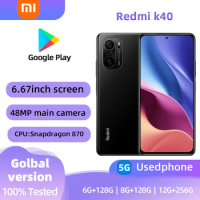 Xiaomi Redmi k40 5G Android 6.67 inch RAM 12GB ROM 256GB Qualcomm Snapdragon 870 used phone