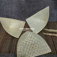 kerajinan terbaru (B002) Pincuk Bambu 24x20cm| Tempat Snack|Wadah Saji|Lauk|Kue Tart|Roti|Souvenir|N