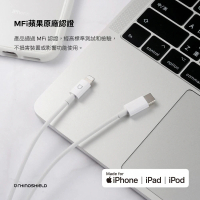RHINOSHIELD 犀牛盾 Lightning to USB-C for 1M∣1公尺 白色一般款充電∣傳輸線(iPhone/iPad/Mac適用)