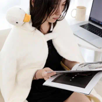 Cartoon Duck Blanket Cute Sofe Plush Winter Warm Office Nap Blanket Home Air Conditioner Shawl Wrap Christmas Stuffer