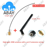 2.4GHz WiFi 2.4g Antenna 3dBi Aerial RP-SMA Male Wireless Router+ 15cm PCI U.FL IPX to RP SMA Male Pigtail Cable ESP8266 ESP32
