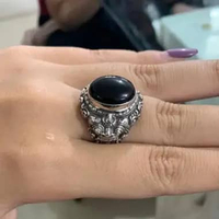 Cincin Ring Perak Silver Bali Asli 925 Barong Rangda Batu Akik Pria Wanita Natural Elegan Custom Hij