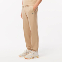 【LACOSTE】男裝-網眼布縮口運動長褲(卡其色)