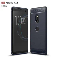 For Sony Xperia XZ3 TPU Case Carbon Fiber Anti-Knock Phone Cover Soft Silicone Shockproof Phone For Sony XZ3 tpu Ultra Thin Case