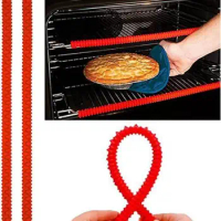 Heat Resistant Oven Rack Cover Reusable Non-stick Oven Rack Guards Easy to Clean Silicone Oven Rack Edge Protector Home