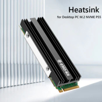 M.2 NGFF NVME 2280 SSD Heatsink with Silicone Thermal Pad SSD Cooler Aluminum Alloy PC Efficient Radiator for PS5 Desktop PC