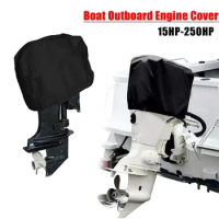 Boat Engine Cover Sunproof Snow-proof Adjustable Quick Release Storage Outboard Propeller Motor Protector Accessories