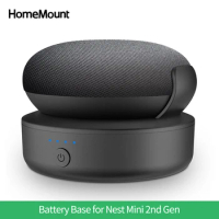 Battery Base For Nest Mini 2nd Gen 5000mAh 9H Play Time Portable Google Smart Speaker Holder Power Bank Mount Stand