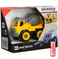 Okiedog Diy Mini Trucks Cement Mixer Mainan Bongkar Pasang Anak