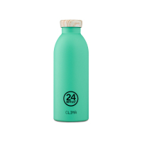 義大利 24Bottles不鏽鋼雙層保溫瓶500ml-綠薄荷(木紋蓋)