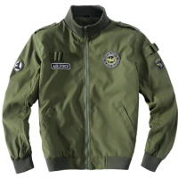 Jacket Men Spring Autumn Cotton Male Casual Force Flight Jackets hombre Plus Size M-6XL Bomber Jacket Men