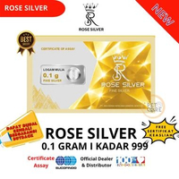 ROSE SILVER 0.1 GRAM LOGAM MULIA PERAK MURNI 999