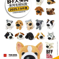[Happy][Toy][Baby]McDonald's BFF Big Head Dog Collaboration Sticky Monster Fidget Toy Naughty Dog De