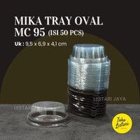(50 SET) Mika Tart Oval Mini / Mika Kue Oval / Mika Cheese Cake Puding Oval MC 95