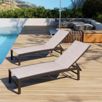 Patio Aluminum Chaise Lounge Chair, Set of 2 Outdoor Recliner Lounge Chair Sun Loungers, All Weather Chaise ,outdoor chair