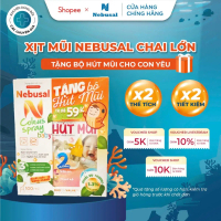 【Sản phẩm bán chạy】 【Mới 2026】 [Tặng kèm hút mũi] Bình xịt mũi húng chanh Nebusal nước muối ưu trươn