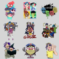 Music Band Gorillaz Patches for Clothes Heat Transfer Thermal Stickers DIY T shirt Iron on for Woman Jackets Fashion Appliqued