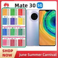 HUAWEI Mate 30 Smartphone 5G 40MP+24MP Camera 6.62 inch 256GB ROM 8GB RAM Mobile phones HarmonyOS 4200mAh NFC used phone
