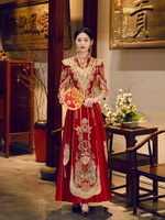 高級重工秀禾服新款新娘中式結婚禮服龍鳳褂嫁衣高端敬酒服女