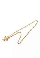 Louis Vuitton 二手路易威登Nigo鍍金方形Logo吊墜項鍊