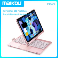 Touchpad Rotate Backlight Wireless Bluetooth Keyboard Case For IPad Air 4 10.9 Inch 2020 Auto Wakeup Sleep Cover With Pen Holder