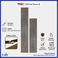 Vinyl Lantai Motif Kayu Tidy 8416 Light Brown Pine 90x15cm Coklat -