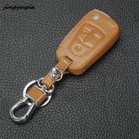 jingyuqin 3 Buttons Leather Remote Key Case Cover Fob For Vauxhall Opel /Astra H /Corsa D /Vectra C /Zafira Chevrolet