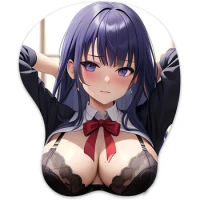 NEW 3D Mouse Pad Raiden Shogun Oppai Mousepad Anime Manga Breast Gaming Wrist Rest Mouse Mat Boobpad