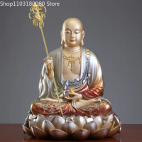 40cm 48cm Copper Cloisonne Enamel Ksitigarbha Buddha Statue Three Treasures Buddha Ksitigarbha Bodhisattva Dizang sculpture
