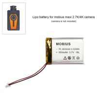 950mah 3.7V Pure Lipo Battery 803040 Polymer Lithium Ion / Li-ion for Mobius Maxi 2.7K/4K Sports Camera Action HD DashCam