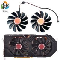 2Pcs/set 95MM FDC10U12S9-C CF1010U12S CF9010H12S XFX RX580 GPU Cooling Fan For HIS RX 590 580 570 Graphics Card Cooler fan