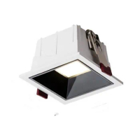 Dimmable LED spotlight square single head downlight home 7W9W12W15W20W25W deep anti-glare no main light AC: 90-260V