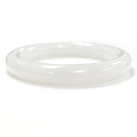 【CC Diamond】精品 和闐白玉 圓骨玉鐲(55mm 17.5號)