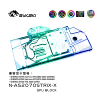 Bykski Full Cover Water Block ASUS ROG STRIX-RTX2070-O8G / STRIX-RTX2060-O6G GAMING /Copper Radiator Block/RGB Light