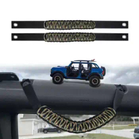 Car Interior Roof Roll Cage Grab Handle Grip Bar for Ford F150 Bronco 2021 2022 Accessories PVC Rope Oxford Cloth Red Black