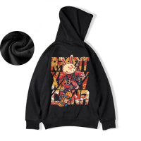 Anime Skateboard Rabbit Print Hoodies Men's Japanese Y2K Hoodie Sweatshirts Autumn Casual Pullover Male Funny Hoody Streetwear