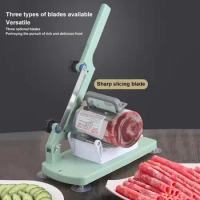 Manual Meat Slicer Food-grade Stainless Steel Thin Meat Slicer Bacon Slicer Removable Meat Cutter Multifunctional SlicingMachine